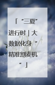 “三夏”进行时｜大数据化身“精准割麦机”