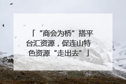 “商会为桥”搭平台汇资源，促连山特色资源“走出去”