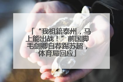 “我祖籍泰州，马上能出战！”前国脚毛剑卿自荐踢苏超，体育局回应