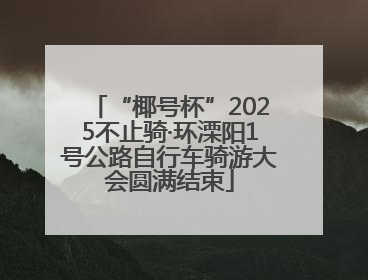 “椰号杯”2025不止骑·环溧阳1号公路自行车骑游大会圆满结束