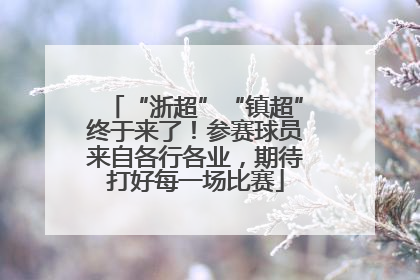 “浙超”“镇超”终于来了！参赛球员来自各行各业，期待打好每一场比赛