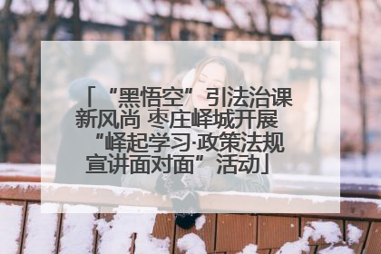 “黑悟空”引法治课新风尚 枣庄峄城开展“峄起学习·政策法规宣讲面对面”活动