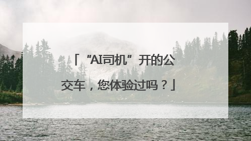 “AI司机”开的公交车，您体验过吗？