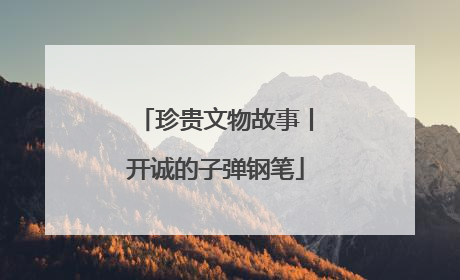 珍贵文物故事丨开诚的子弹钢笔