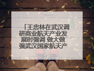 王忠林在武汉调研商业航天产业发展时强调 做大做强武汉国家航天产业基地 打造具有全国影响力的“中国星谷”