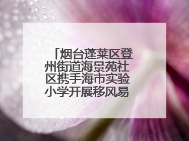 烟台蓬莱区登州街道海景苑社区携手海市实验小学开展移风易俗宣传活动