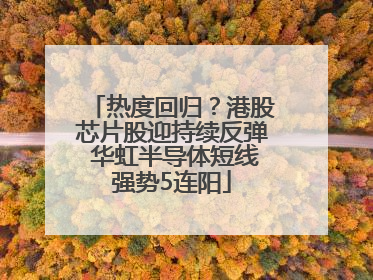 热度回归？港股芯片股迎持续反弹 华虹半导体短线强势5连阳