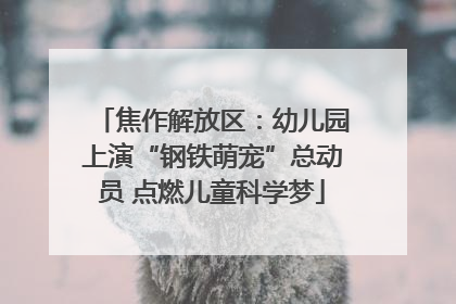 焦作解放区：幼儿园上演“钢铁萌宠”总动员 点燃儿童科学梦