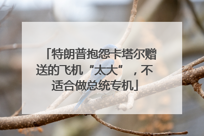 特朗普抱怨卡塔尔赠送的飞机“太大”，不适合做总统专机