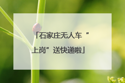 石家庄无人车“上岗”送快递啦