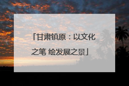 甘肃镇原：以文化之笔 绘发展之景