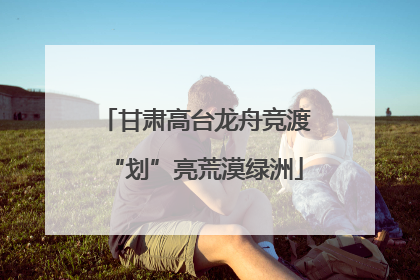 甘肃高台龙舟竞渡“划”亮荒漠绿洲