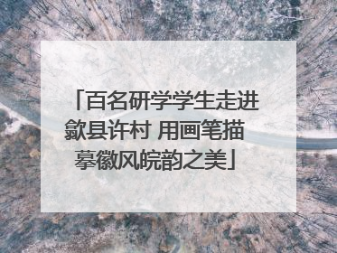 百名研学学生走进歙县许村 用画笔描摹徽风皖韵之美
