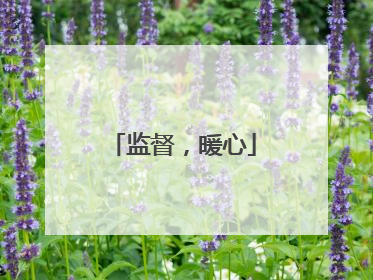 监督，暖心