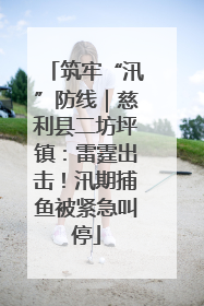 筑牢“汛”防线｜慈利县二坊坪镇：雷霆出击！汛期捕鱼被紧急叫停
