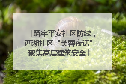 筑牢平安社区防线，西湖社区“芙蓉夜话”聚焦高层建筑安全