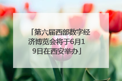 第六届西部数字经济博览会将于6月19日在西安举办