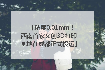 精度0.01mm！西南首家文创3D打印基地在成都正式投运