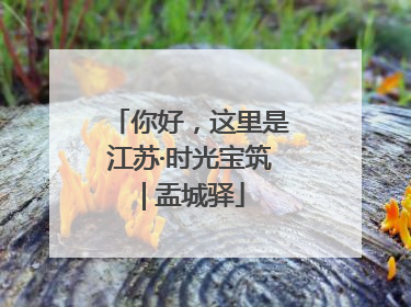 你好，这里是江苏·时光宝筑 | 盂城驿