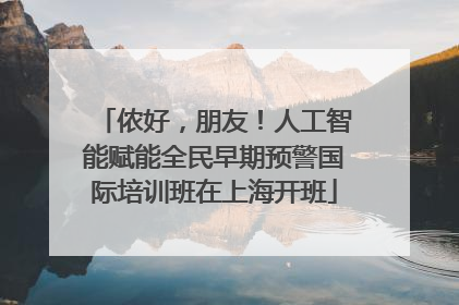 侬好，朋友！人工智能赋能全民早期预警国际培训班在上海开班