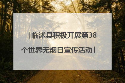 临沭县积极开展第38个世界无烟日宣传活动