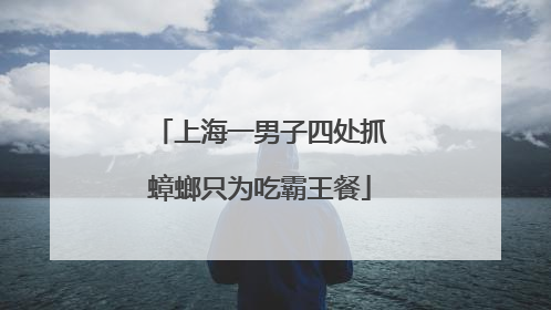上海一男子四处抓蟑螂只为吃霸王餐