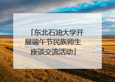 东北石油大学开展端午节民族师生座谈交流活动