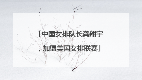 中国女排队长龚翔宇，加盟美国女排联赛