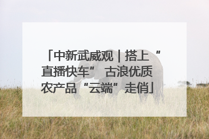 中新武威观｜搭上“直播快车” 古浪优质农产品“云端”走俏