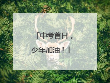 中考首日，少年加油！