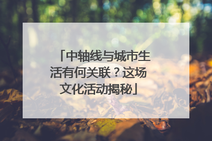 中轴线与城市生活有何关联？这场文化活动揭秘