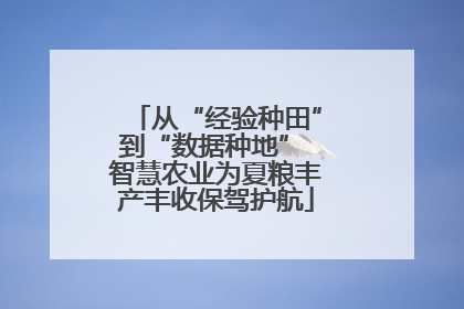从“经验种田”到“数据种地” 智慧农业为夏粮丰产丰收保驾护航