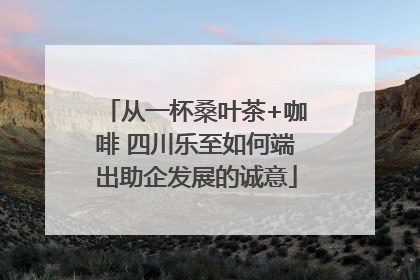 从一杯桑叶茶+咖啡 四川乐至如何端出助企发展的诚意
