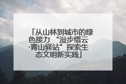 从山林到城市的绿色接力 “漫步缙云·青山驿站”探索生态文明新实践