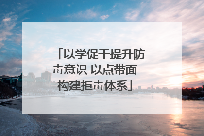 以学促干提升防毒意识 以点带面构建拒毒体系