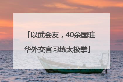 以武会友，40余国驻华外交官习练太极拳