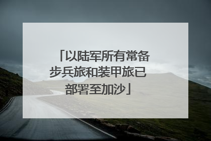 以陆军所有常备步兵旅和装甲旅已部署至加沙