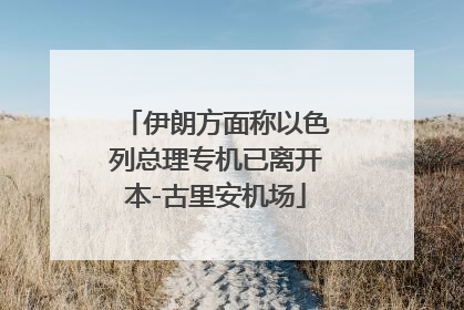 伊朗方面称以色列总理专机已离开本-古里安机场