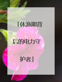 休渔期背后的电力守护者