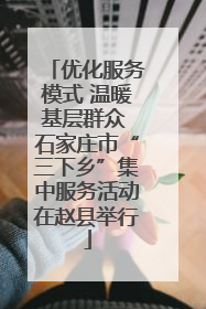 优化服务模式 温暖基层群众 石家庄市“三下乡”集中服务活动在赵县举行