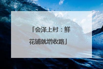 会泽上村：鲜花铺就增收路