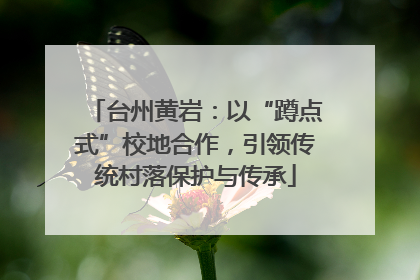 台州黄岩：以“蹲点式”校地合作，引领传统村落保护与传承