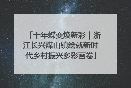 十年蝶变焕新彩｜浙江长兴煤山镇绘就新时代乡村振兴多彩画卷