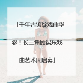 千年古镇绽戏曲华彩！长三角顾锡东戏曲艺术周启幕