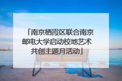 南京栖霞区联合南京邮电大学启动校地艺术共创主题月活动
