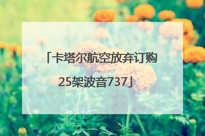 卡塔尔航空放弃订购25架波音737
