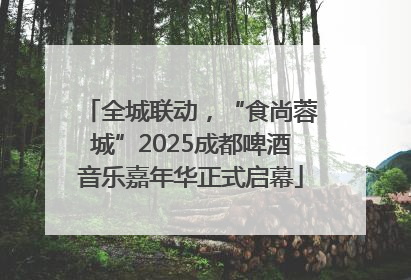 全城联动，“食尚蓉城”2025成都啤酒音乐嘉年华正式启幕