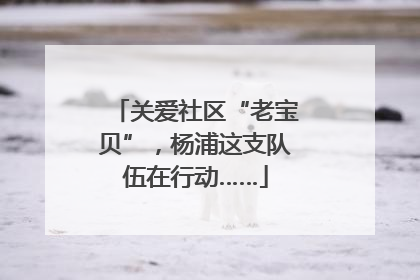 关爱社区“老宝贝”，杨浦这支队伍在行动……