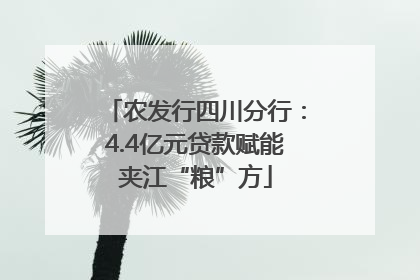 农发行四川分行：4.4亿元贷款赋能夹江“粮”方