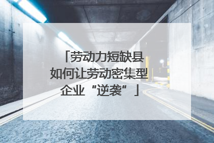 劳动力短缺县 如何让劳动密集型企业“逆袭”